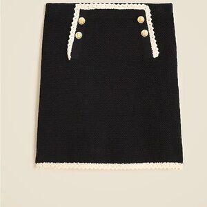 J. Crew Black Skirt with Cream Trim